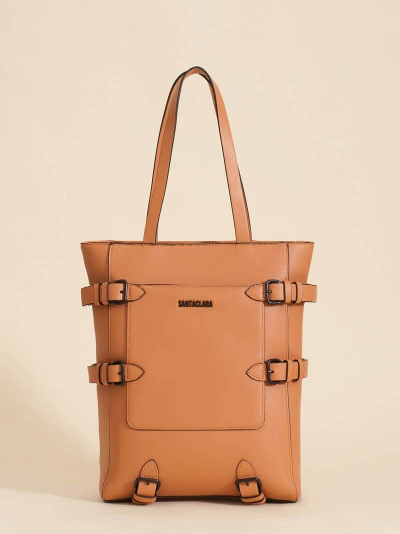 Shopping Bag Solana Camel Porta Notebook