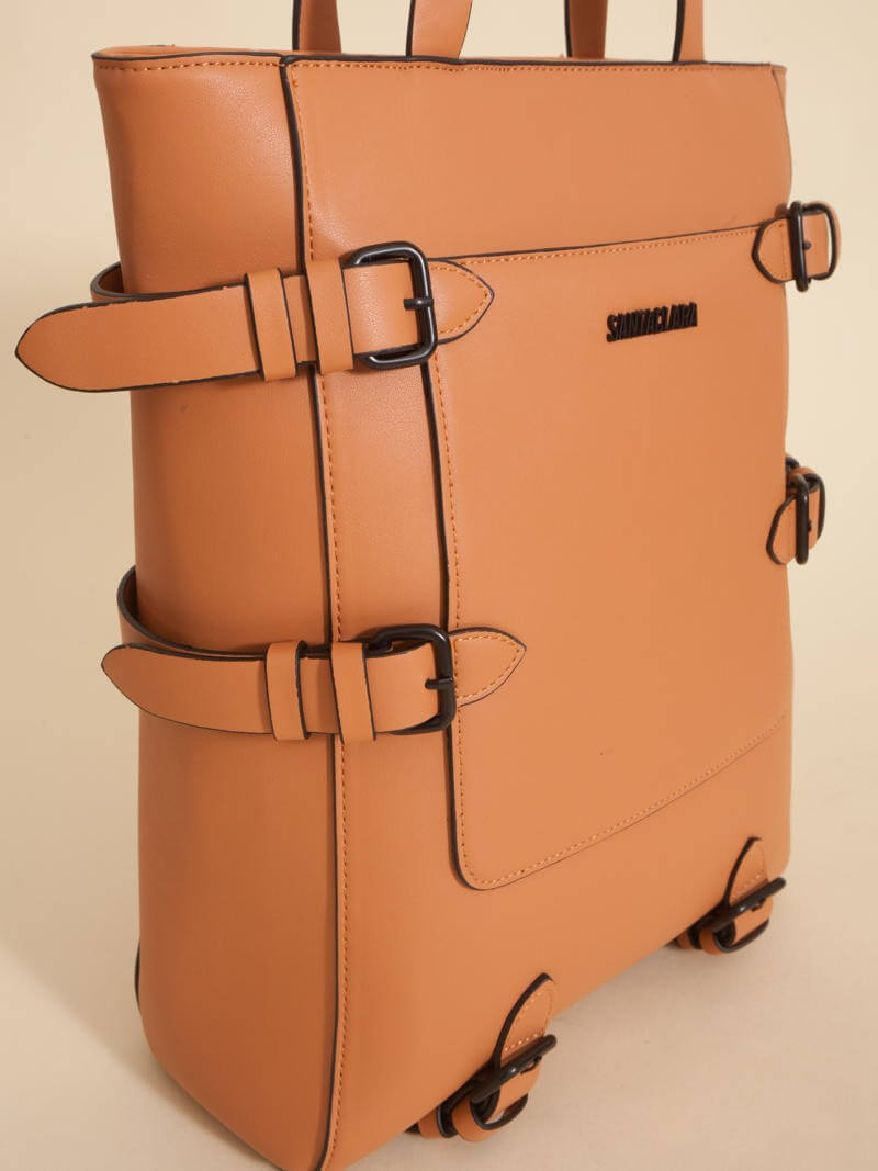 Shopping Bag Solana Camel Porta Notebook