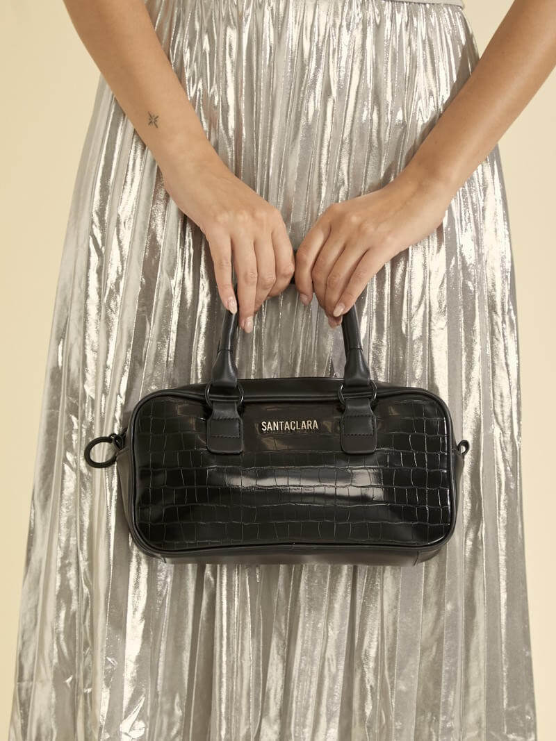 Cartera Bisi Negro Croco