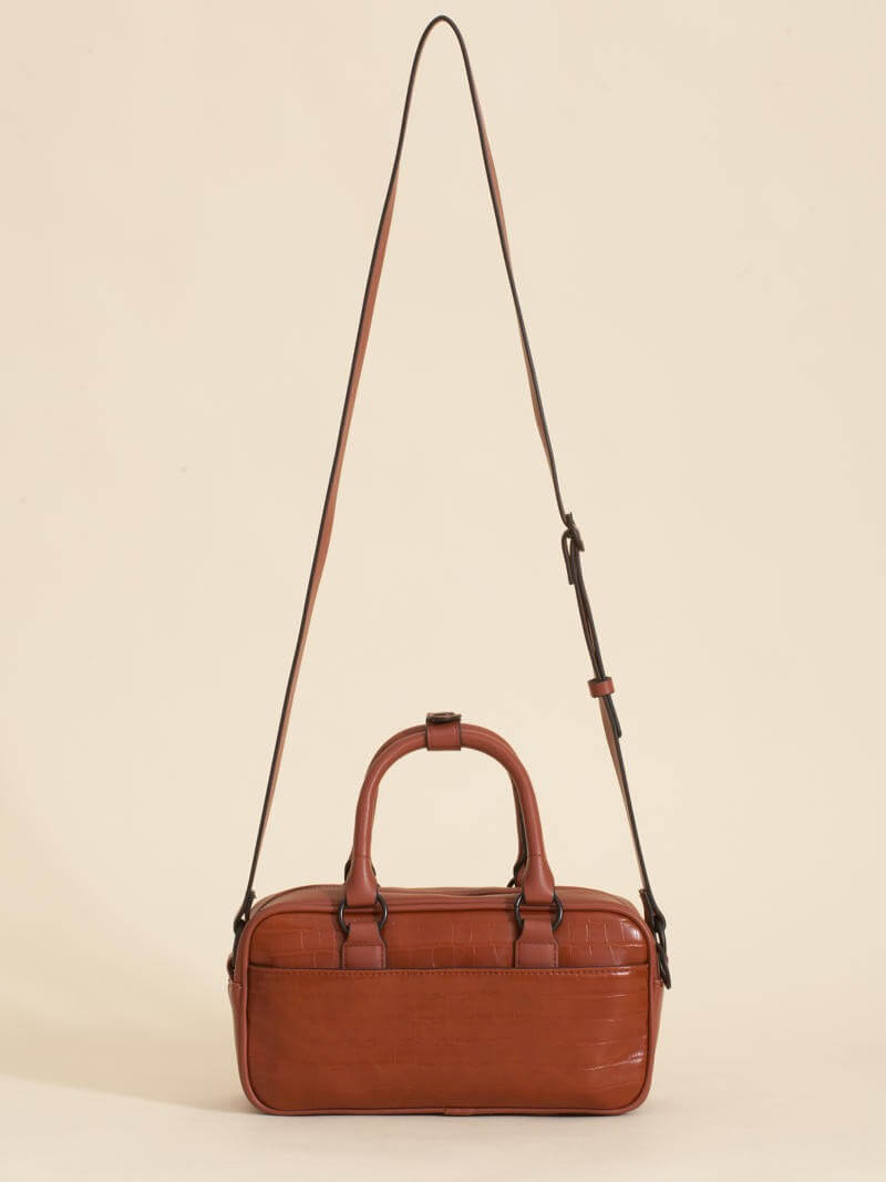 Cartera Bisi Marron Croco