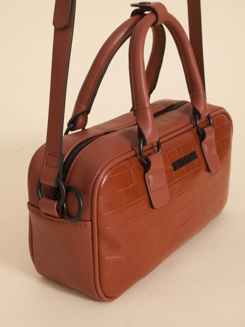 Cartera Bisi Marron Croco
