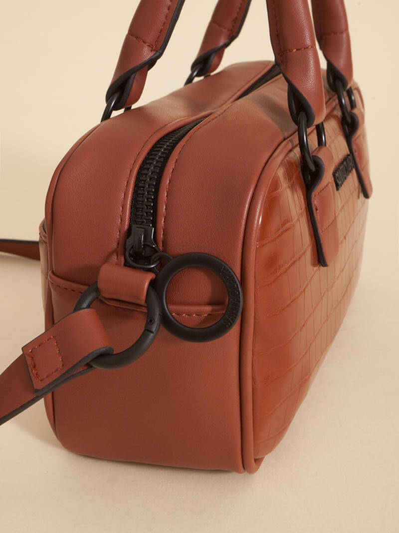Cartera Bisi Marron Croco