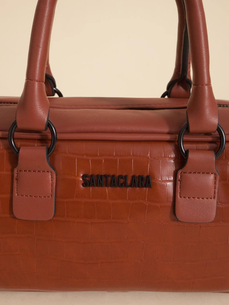Cartera Bisi Marron Croco