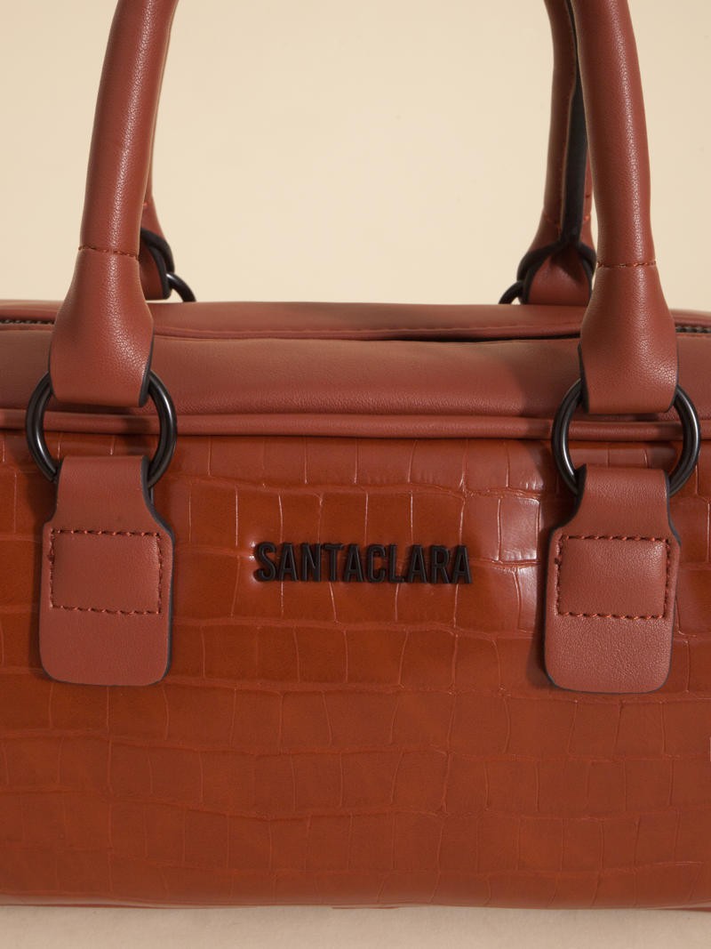 Cartera Bisi Marron Croco