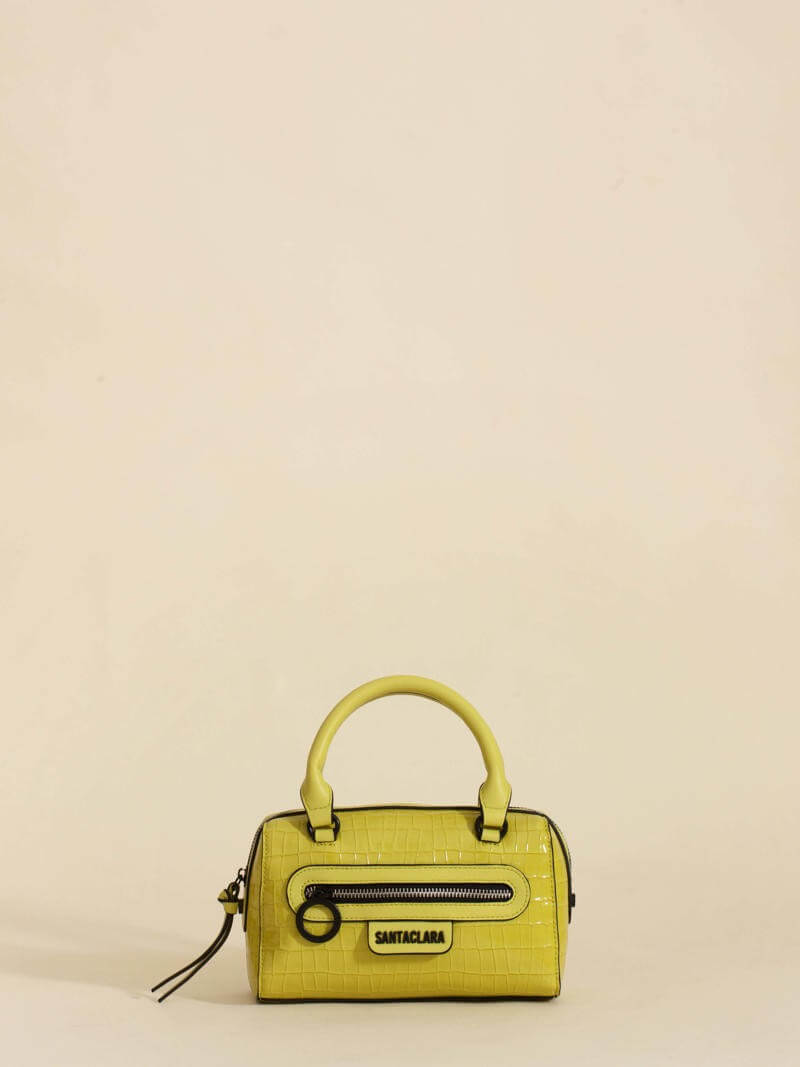 Cartera Baulito Niki Lima De Croco Charol