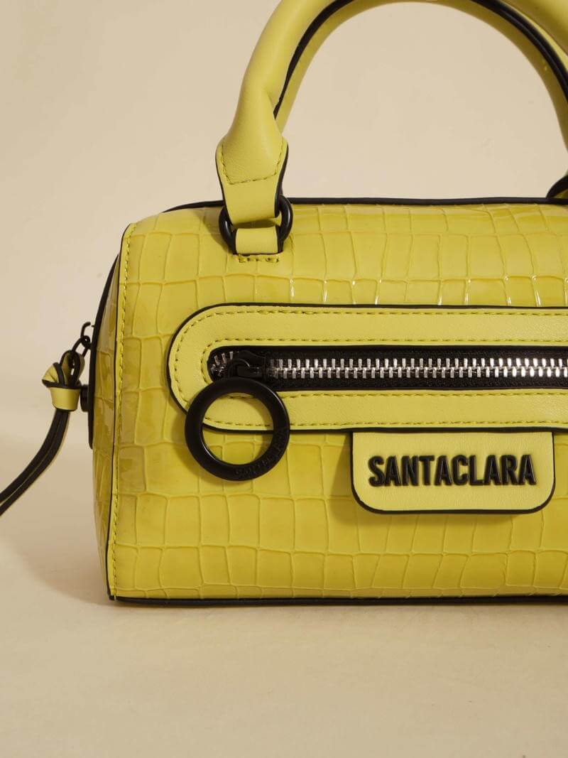 Cartera Baulito Niki Lima De Croco Charol