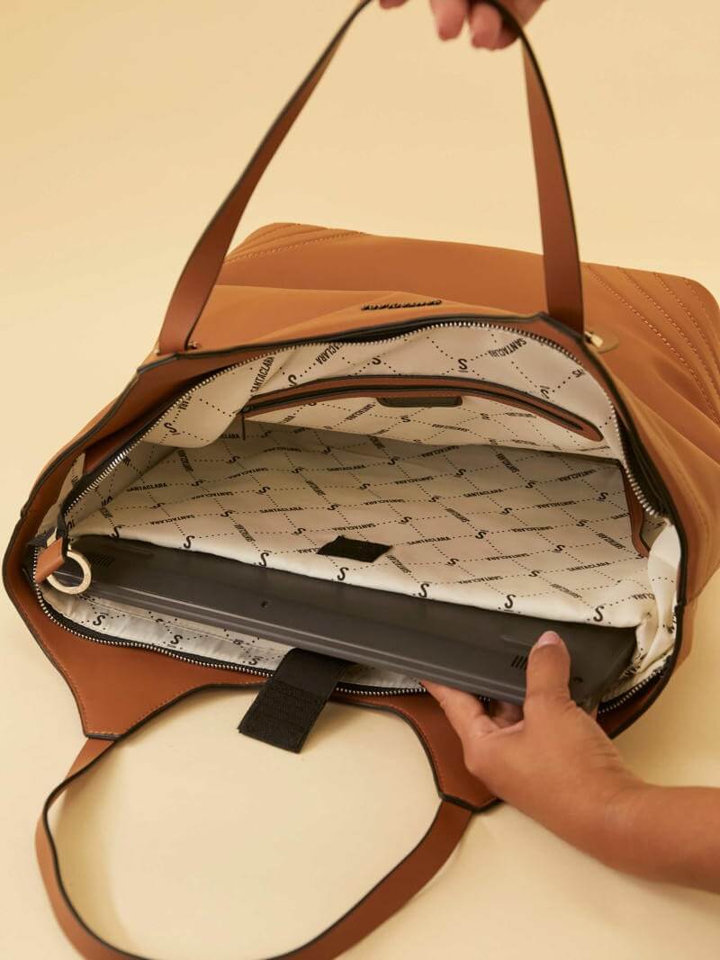 Maxibolso Fran Marrón Porta Notebook