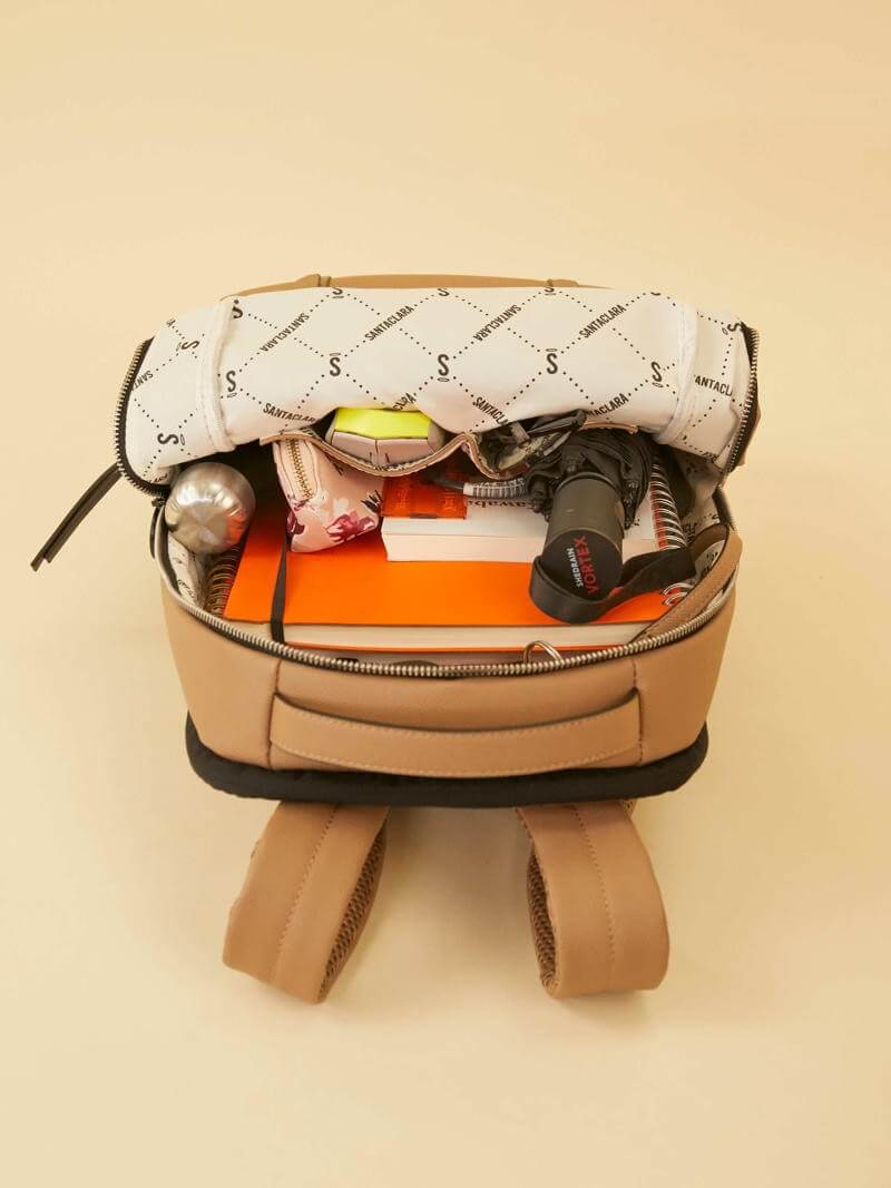 Mochila Dalia Beige Porta Notebook