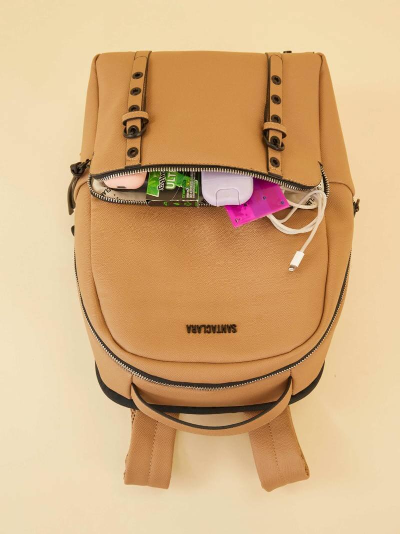Mochila Dalia Beige Porta Notebook