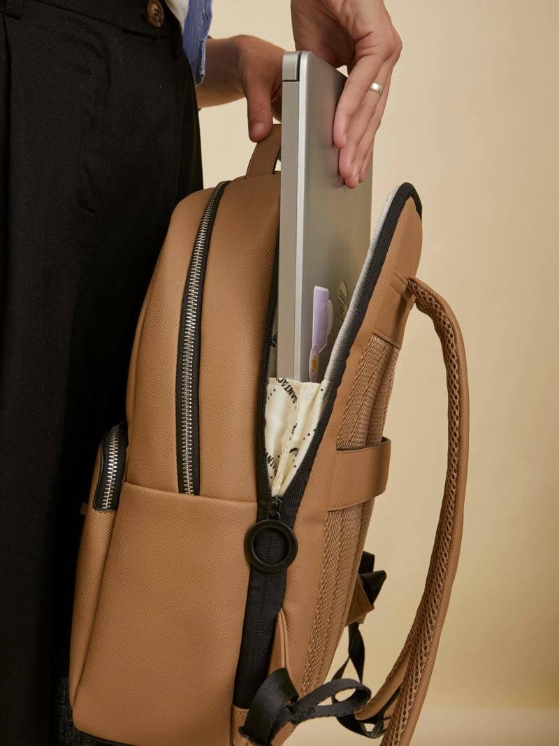 Mochila Dalia Beige Porta Notebook
