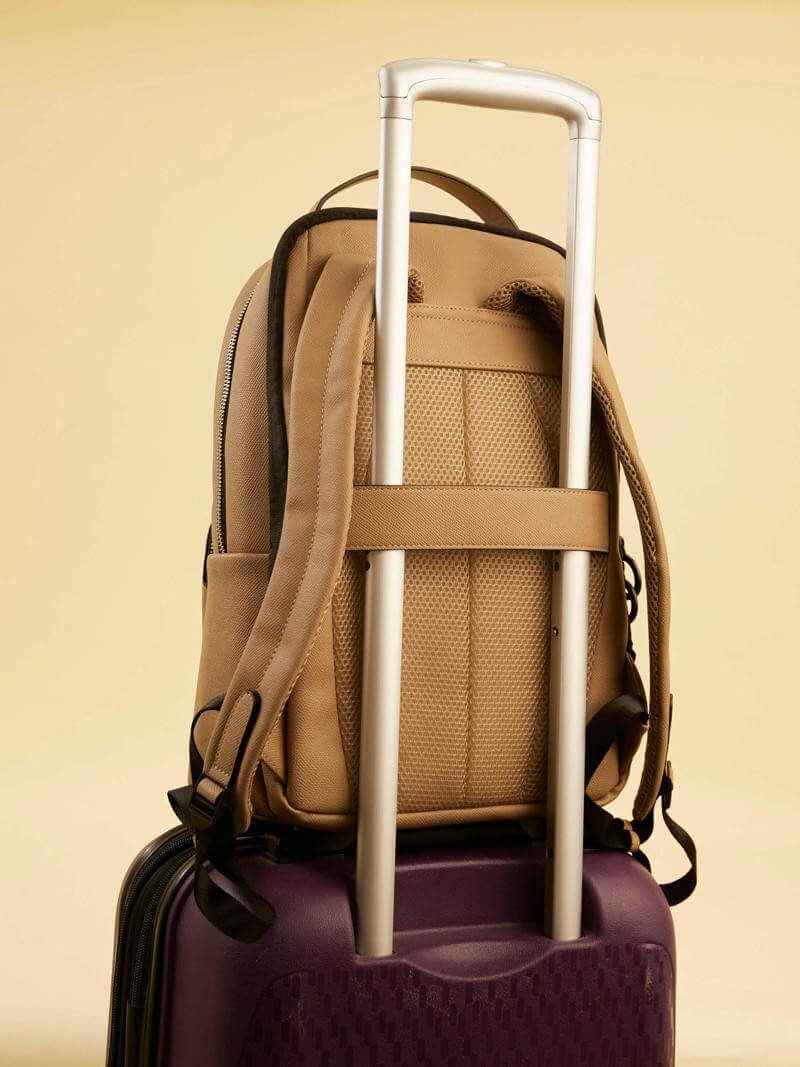 Mochila Dalia Beige Porta Notebook