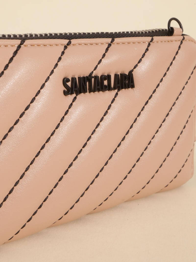 Billetera Lara Beige Con Correa