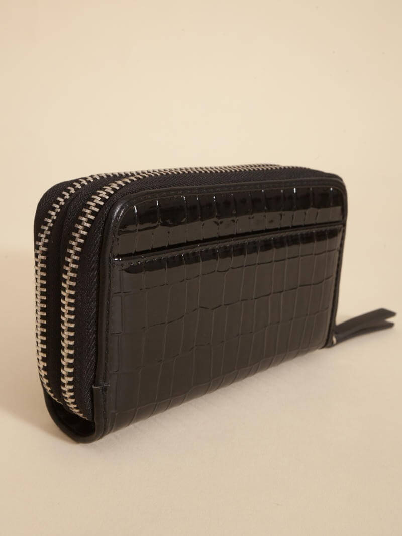 Billetera Midi Niki Negro Doble Compartimento