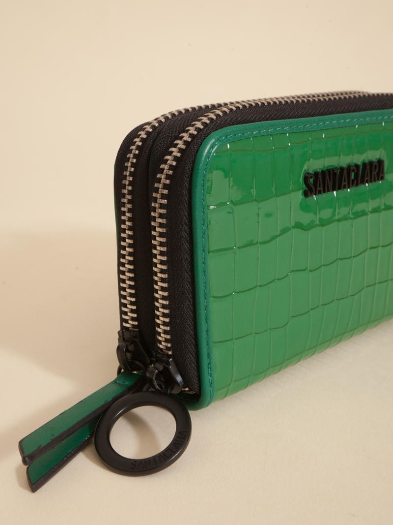 Billetera Midi Niki Verde Doble Compartimento
