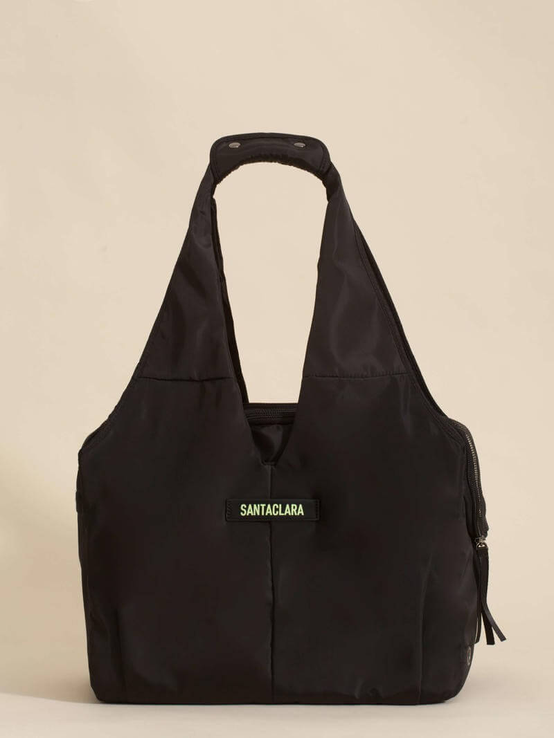 Bolso Transportador Huella Negro Para Mascotas