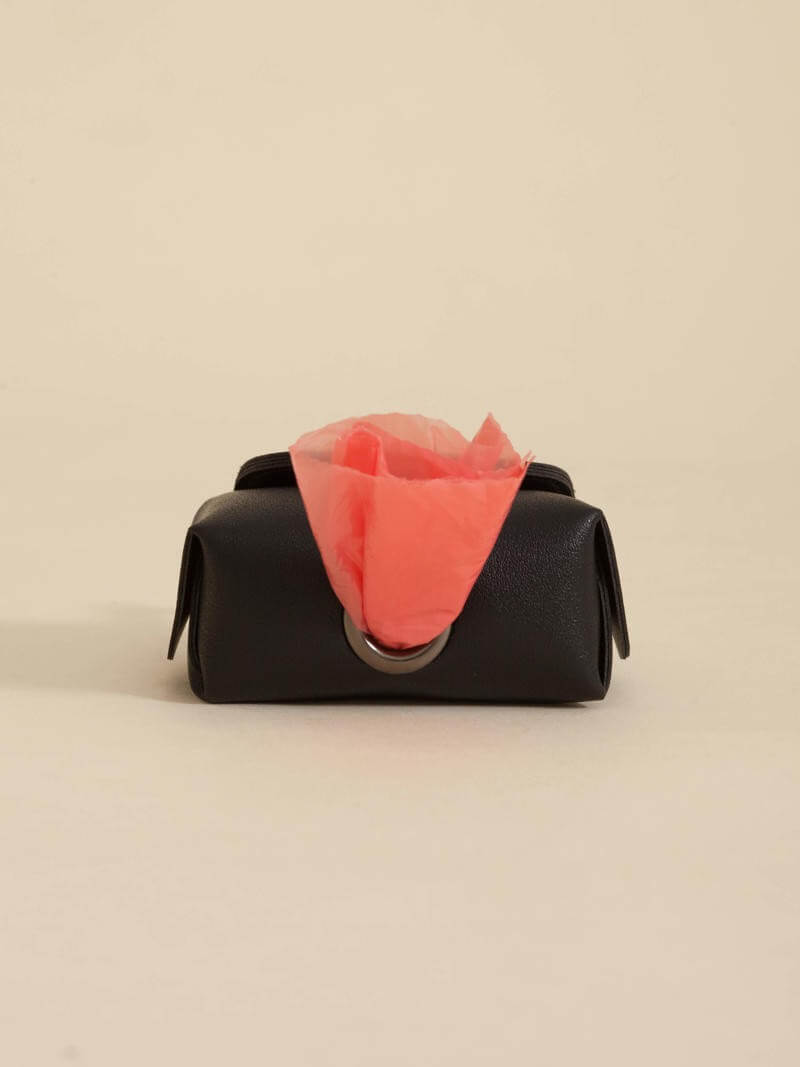 Poop Bag Huella Negro Para Mascotas