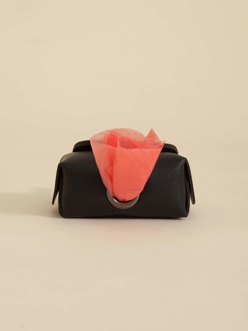 Poop Bag Huella Negro Para Mascotas