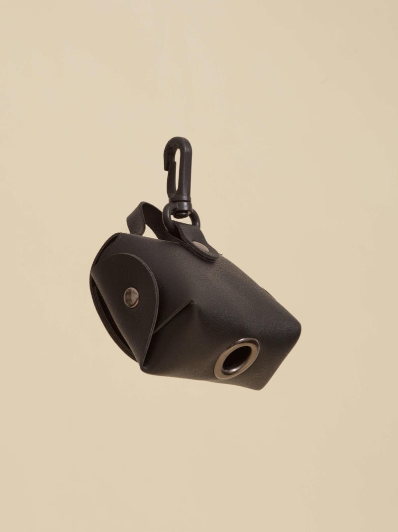 Poop Bag Huella Negro Para Mascotas