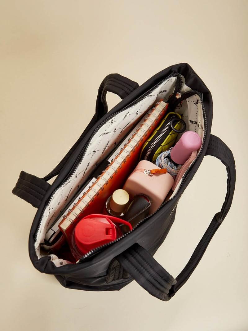 Cartera Shopper Alina Negro Porta Notebook