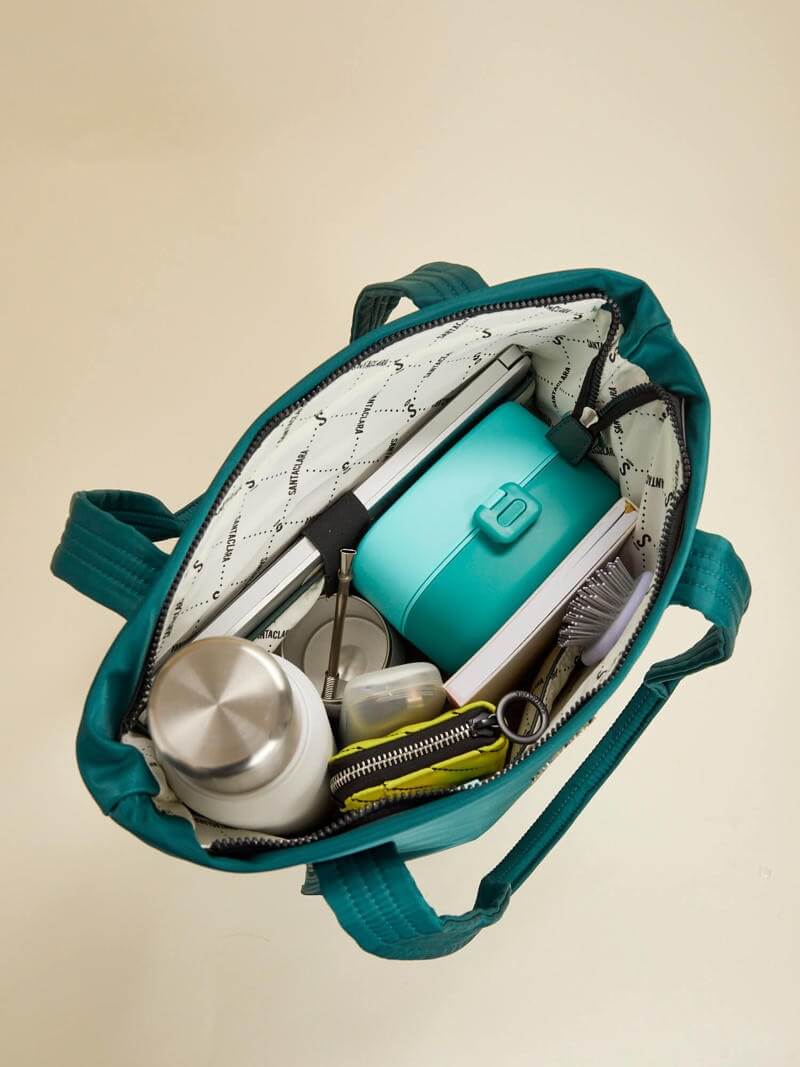 Cartera Shopper Alina Verde Porta Notebook