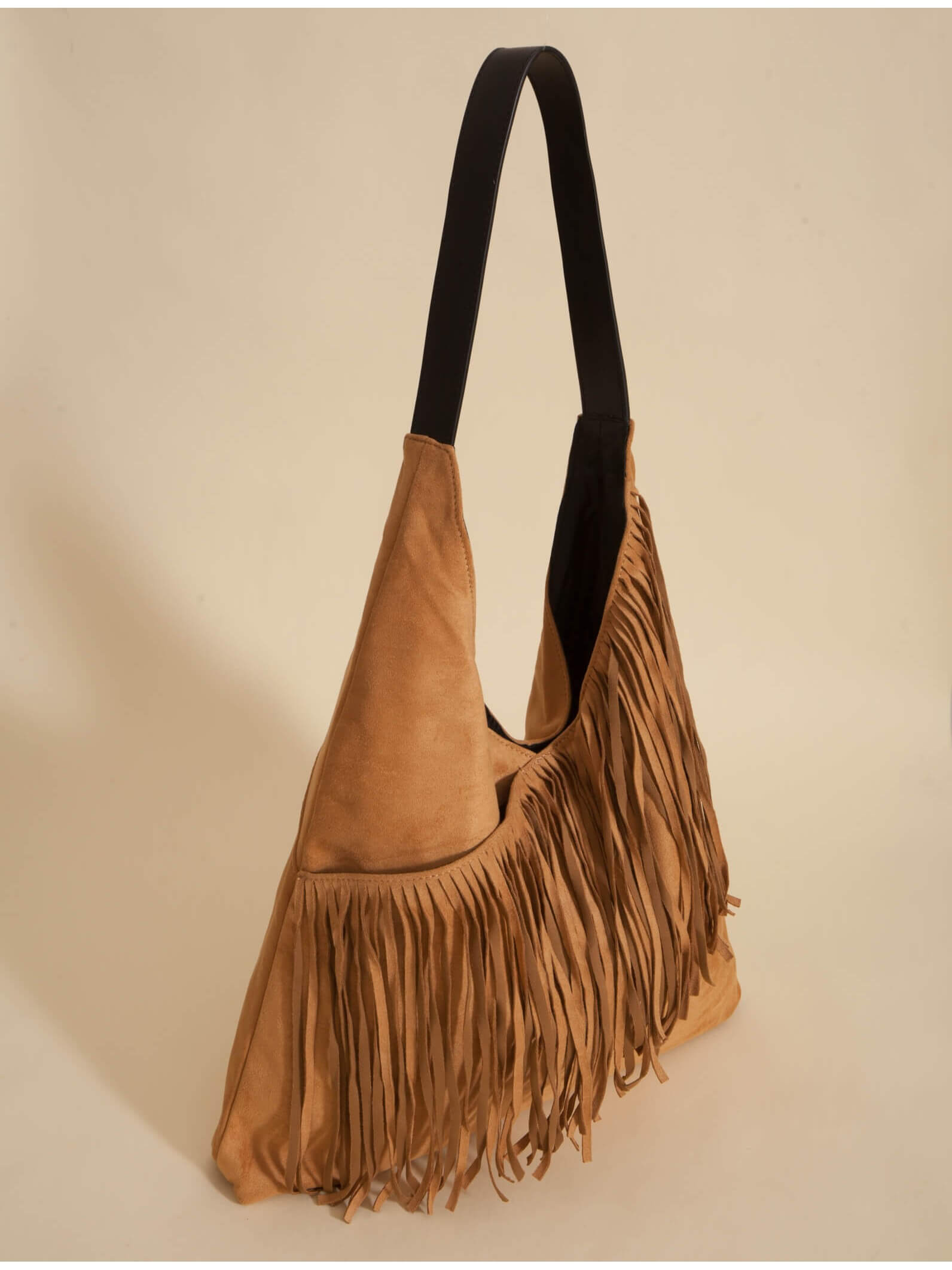Shopping Bag Helena Con Flecos Camel