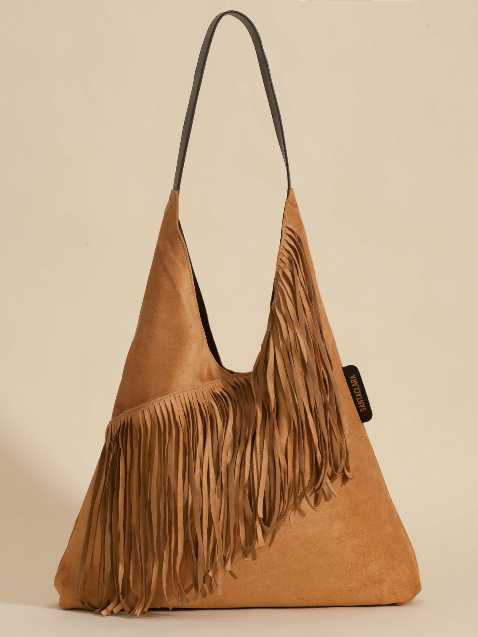 Shopping Bag Helena Con Flecos Camel