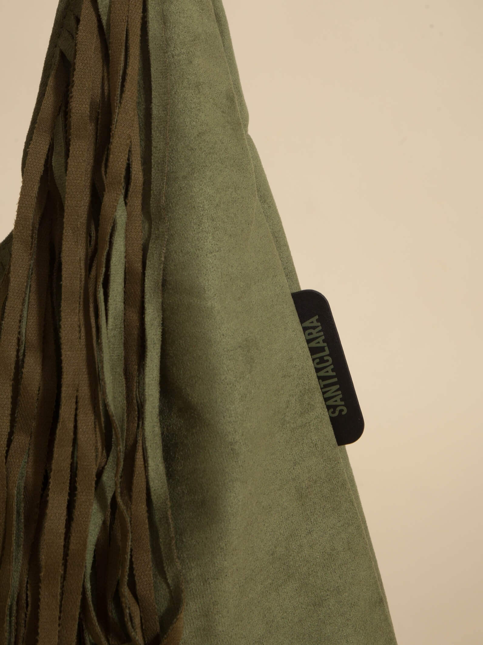Shopping Bag Helena Con Flecos Militar