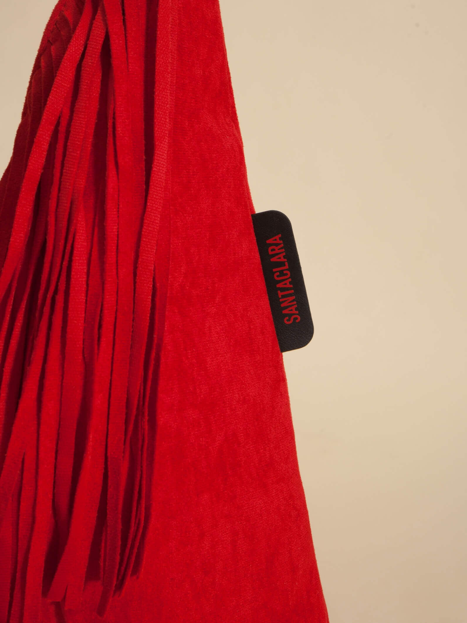 Shopping Bag Helena Con Flecos Rojo Oscuro