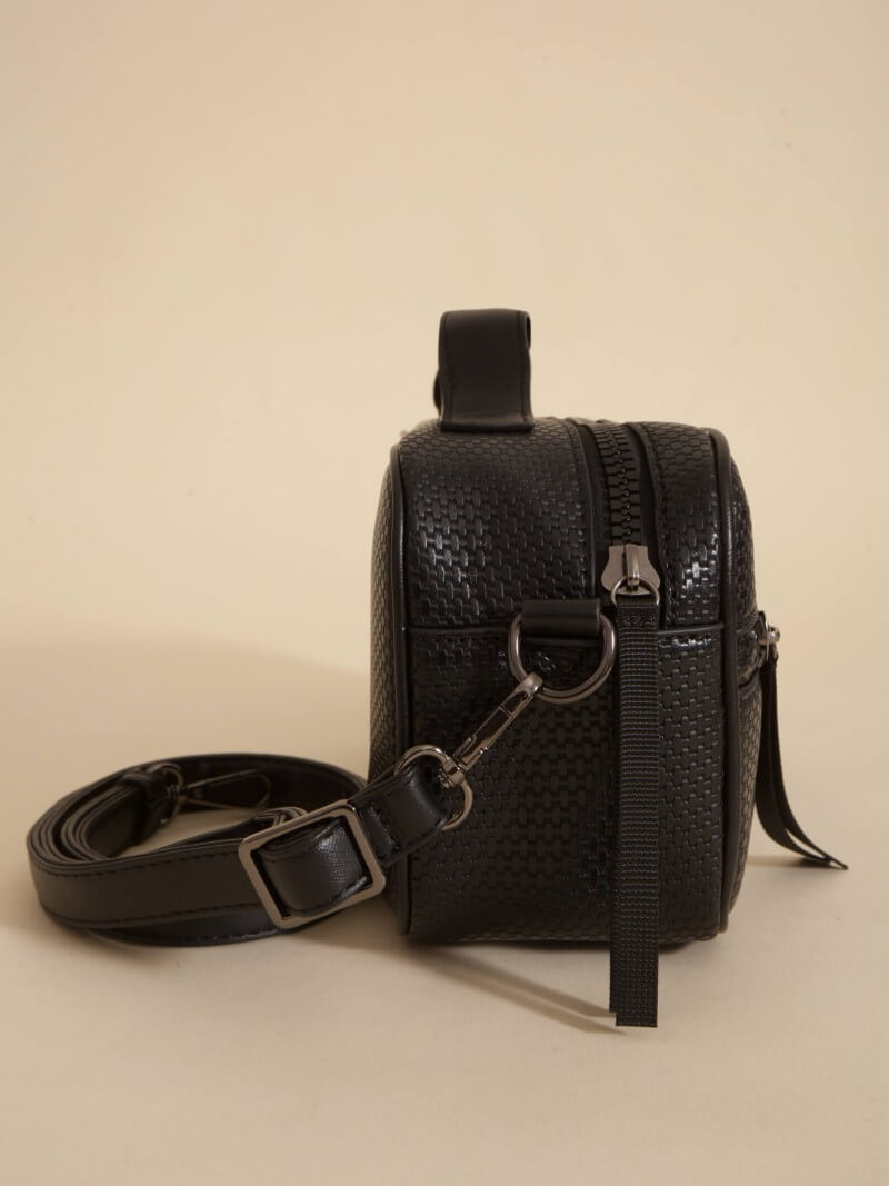 Bandolera Neceser Trama Negro