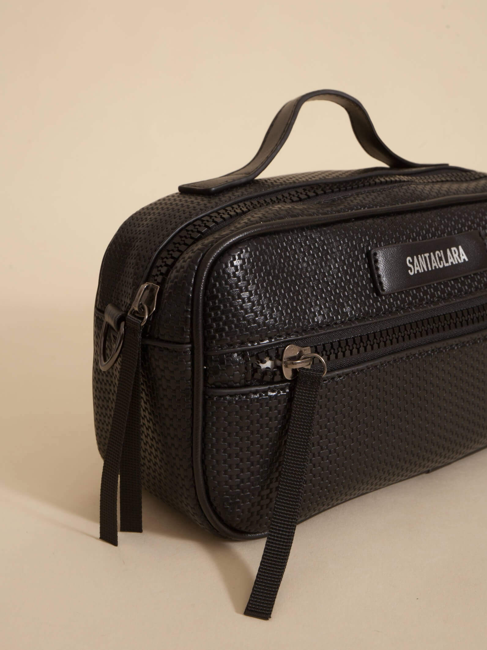 Bandolera Neceser Trama Negro