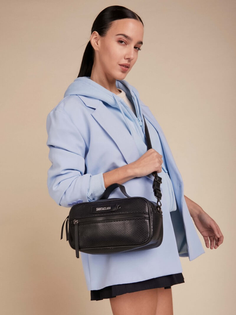 Bandolera Neceser Trama Negro