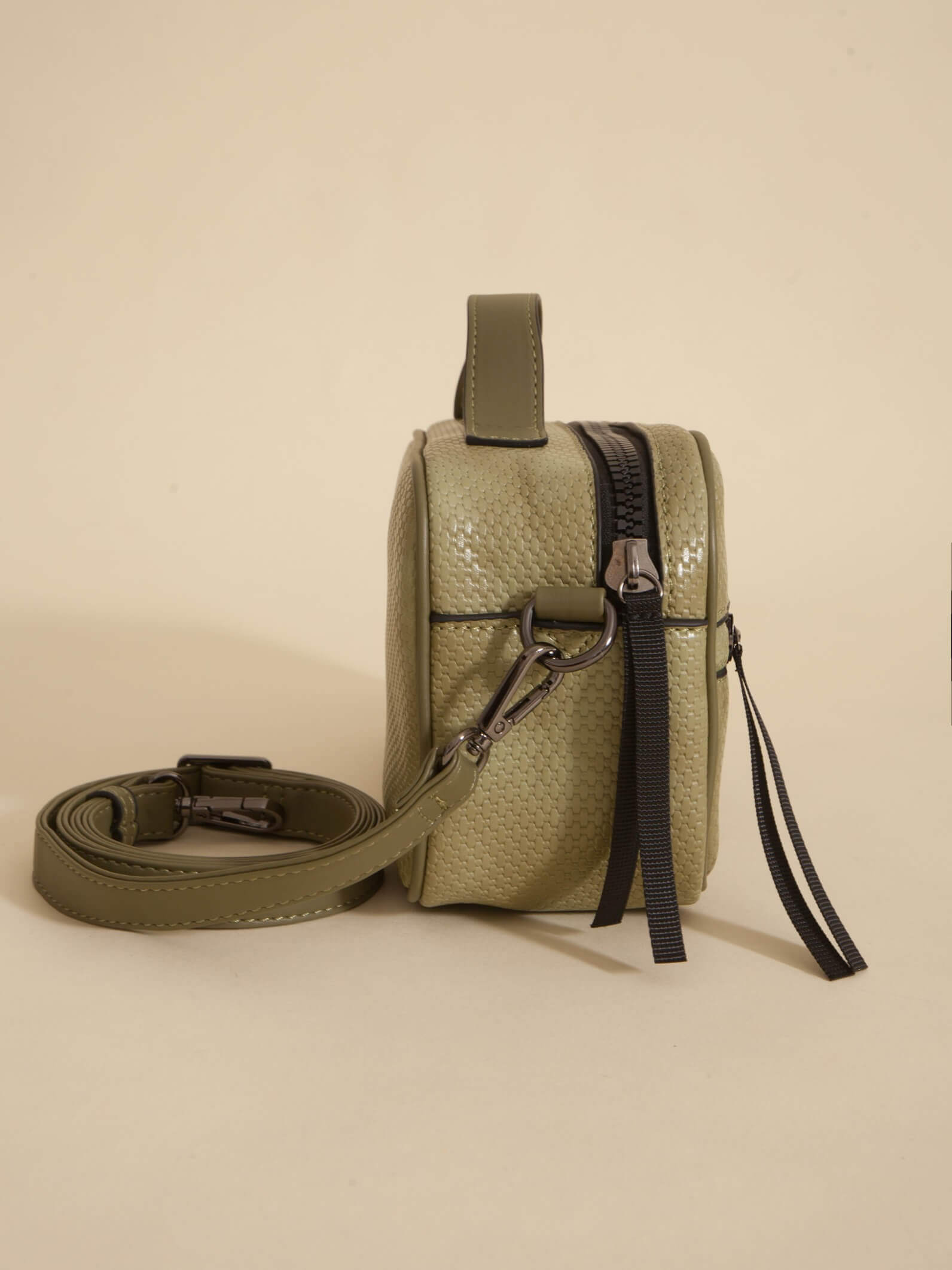 Bandolera Neceser Trama Oliva
