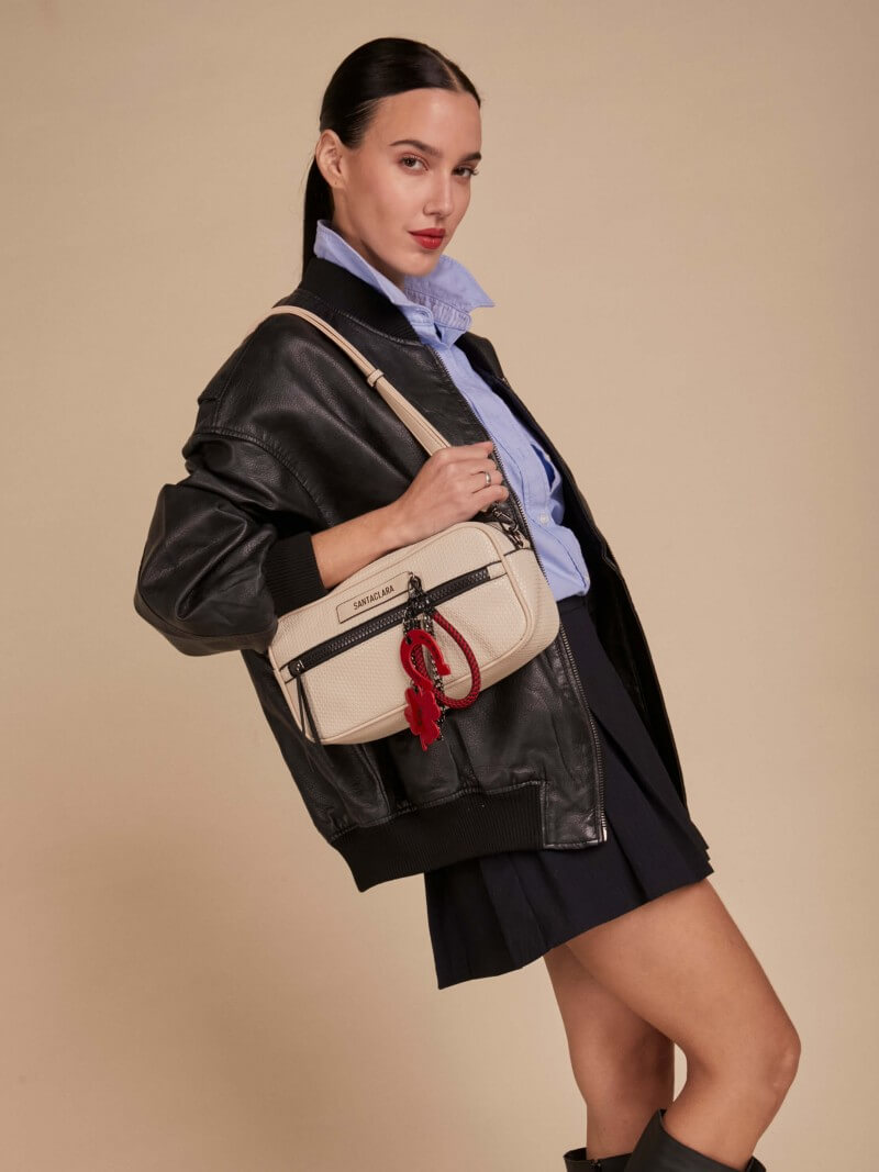 Bandolera Neceser Trama Crudo