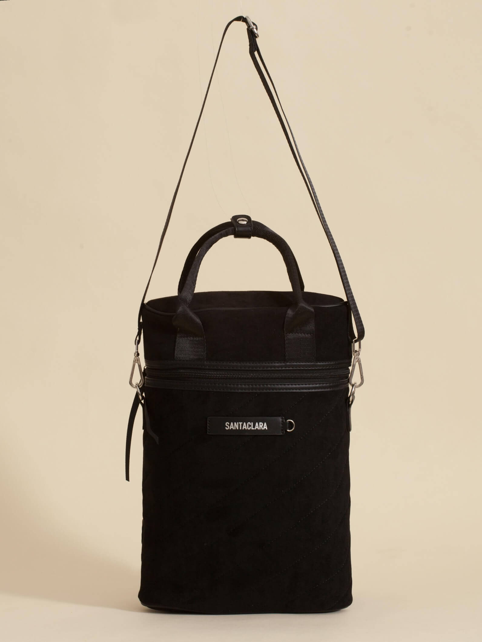 Mochila Matera Lola Negro Efecto Gamuza