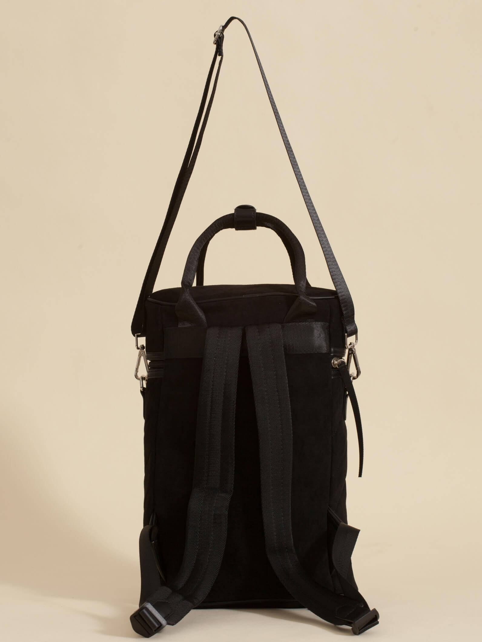 Mochila Matera Lola Negro Efecto Gamuza