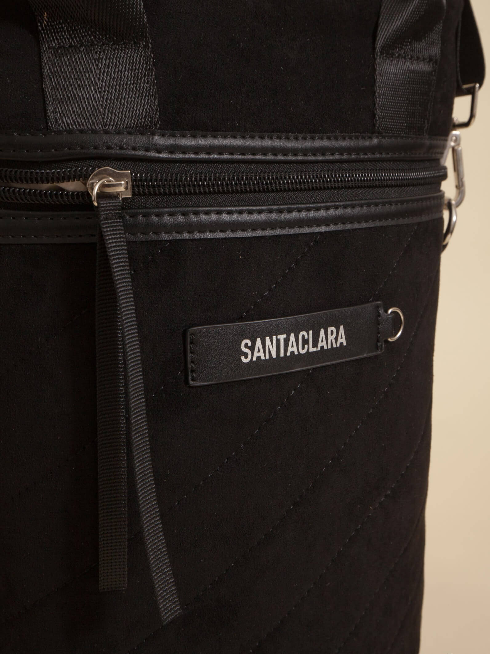 Mochila Matera Lola Negro Efecto Gamuza