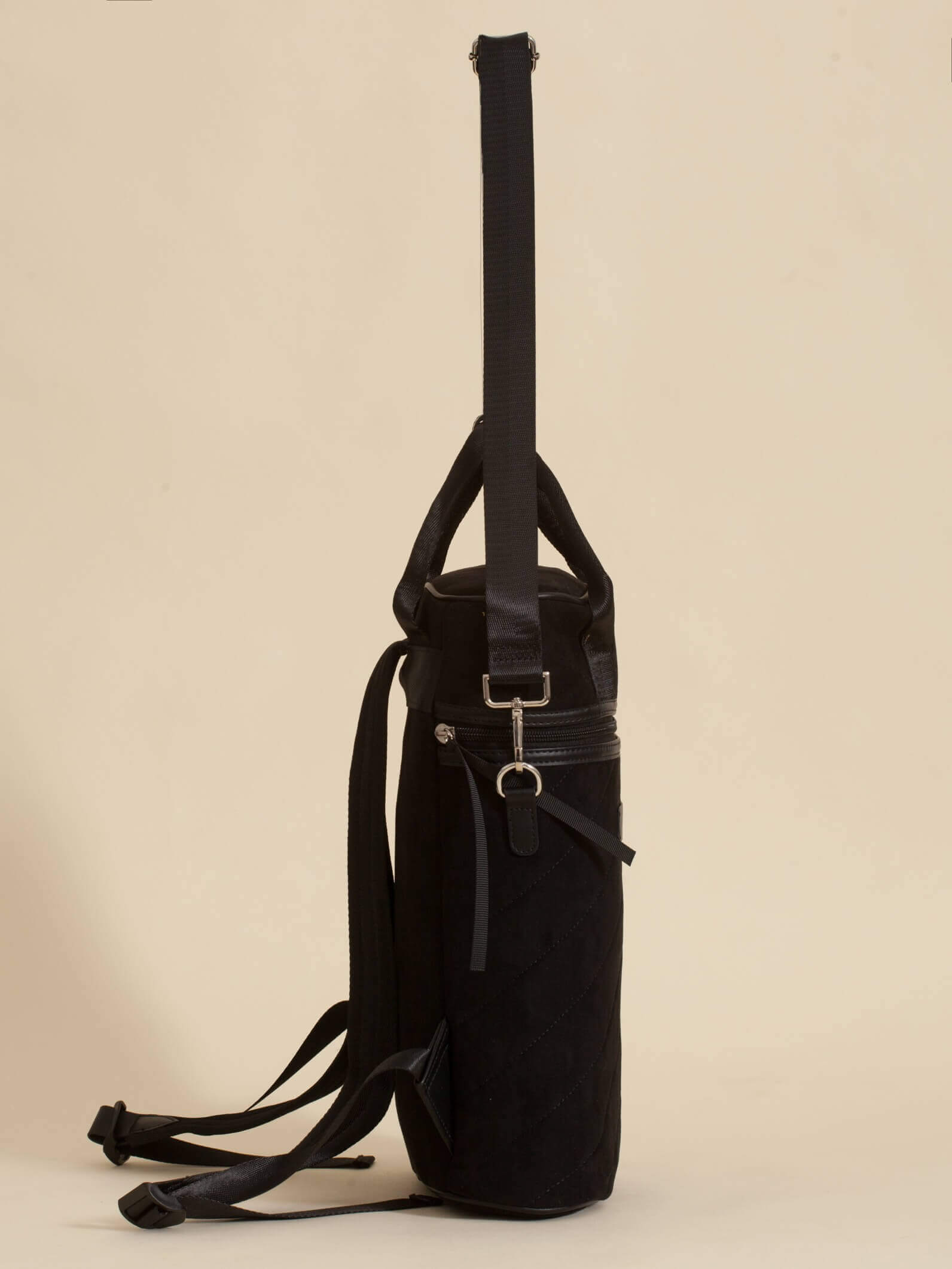 Mochila Matera Lola Negro Efecto Gamuza