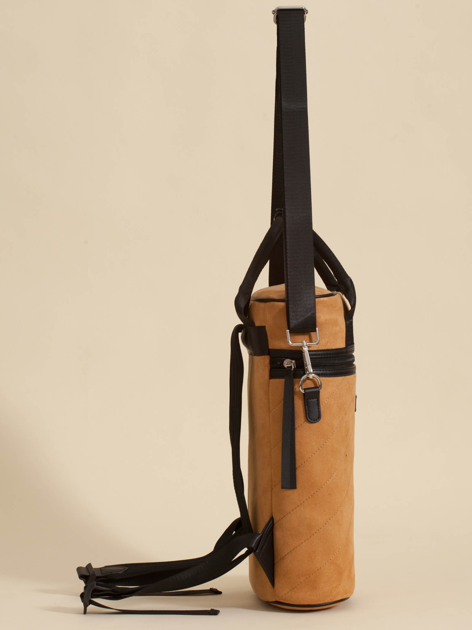 Mochila Matera Lola Camel Efecto Gamuza
