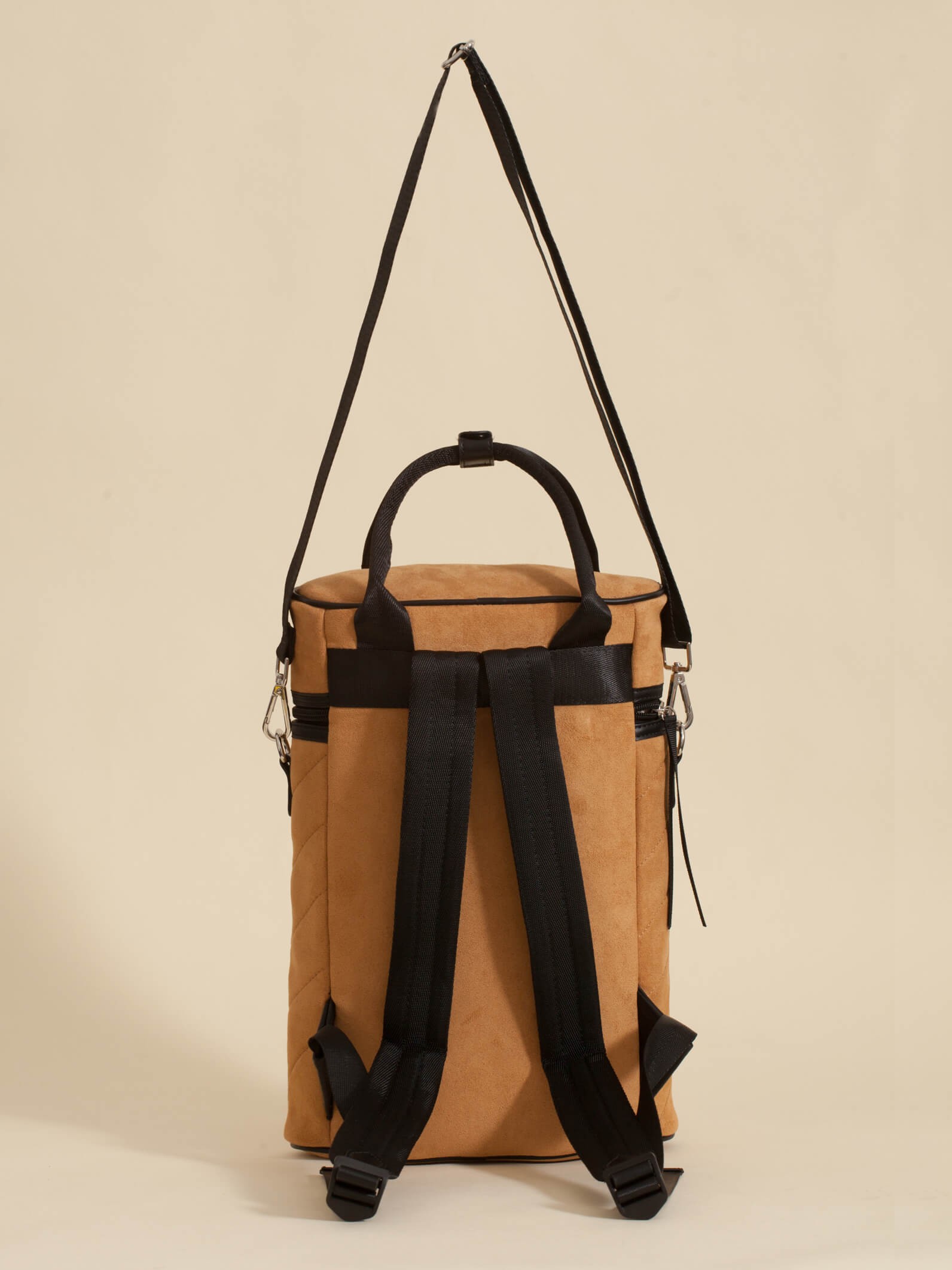 Mochila Matera Lola Camel Efecto Gamuza