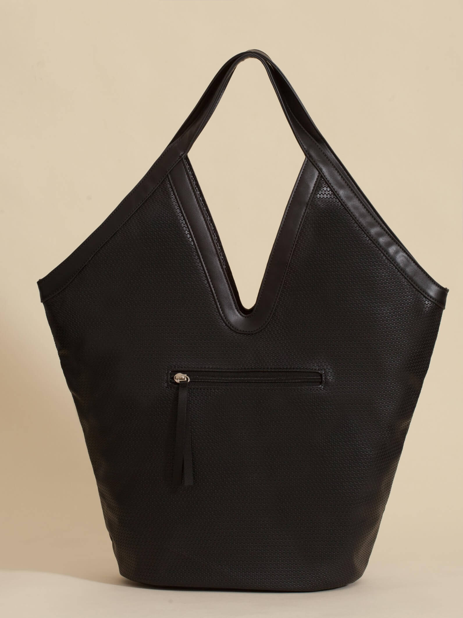 Cartera Shopper Trama Negro