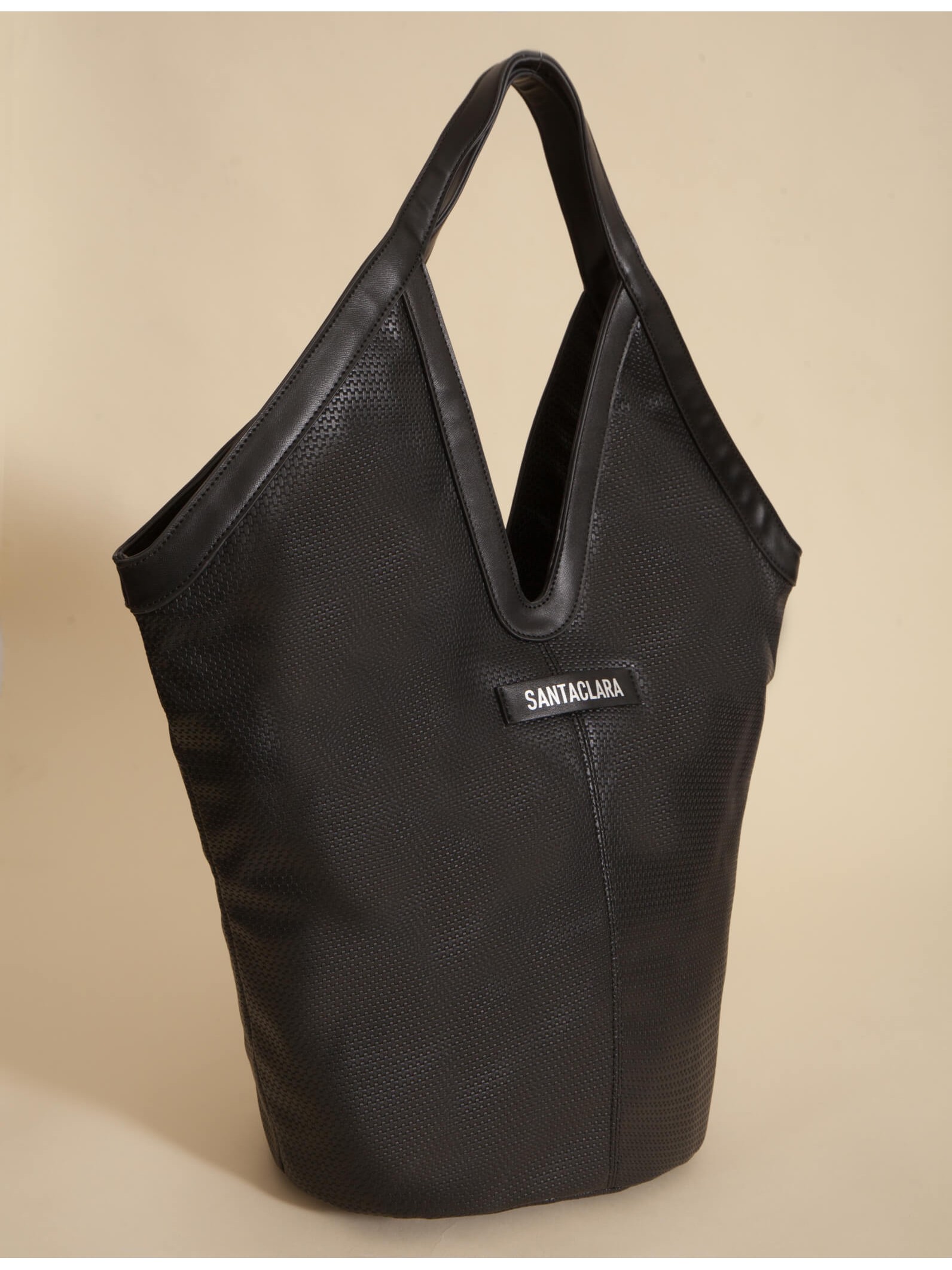 Cartera Shopper Trama Negro