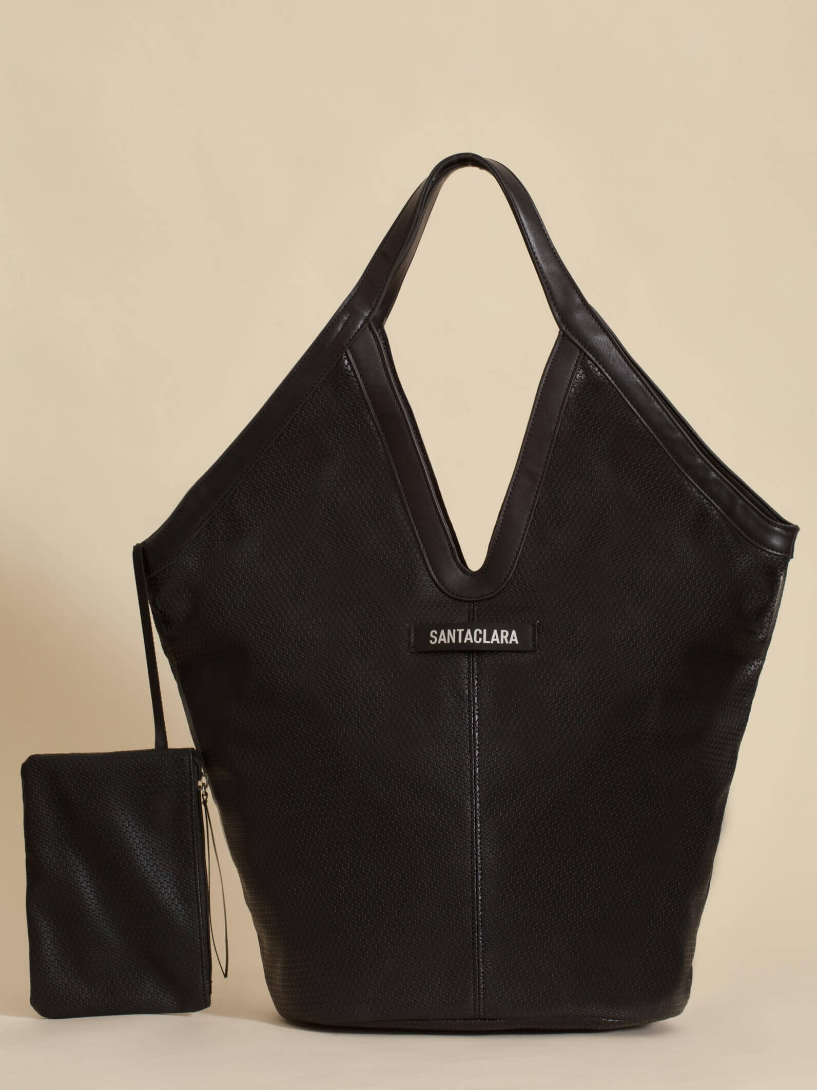 Cartera Shopper Trama Negro