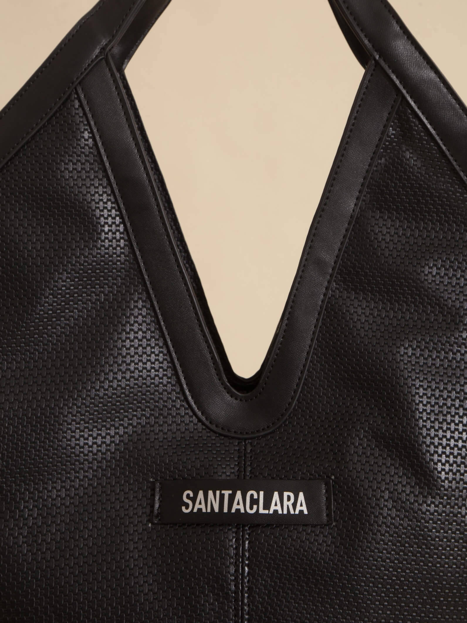Cartera Shopper Trama Negro