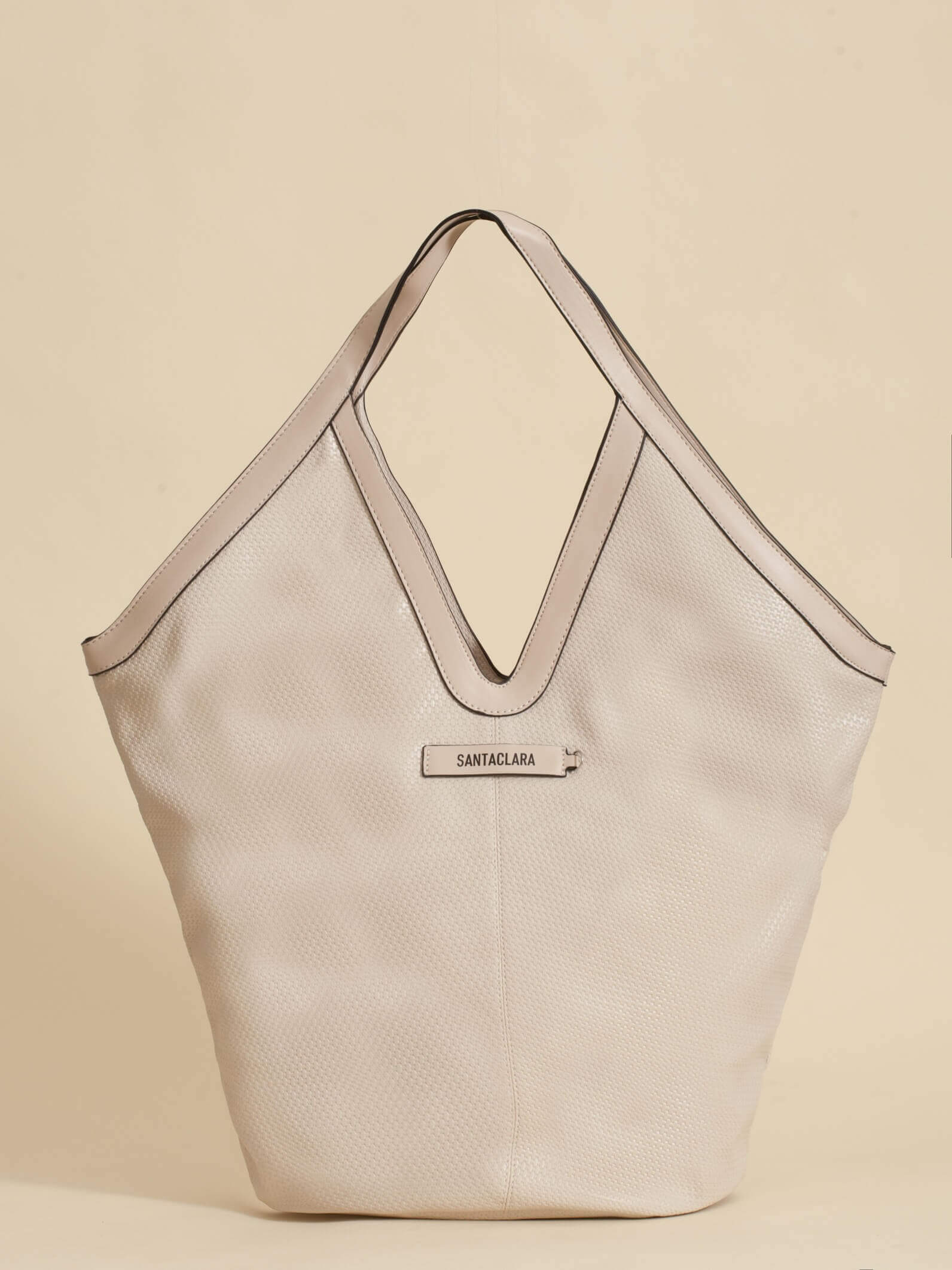Cartera Shopper Trama Crudo