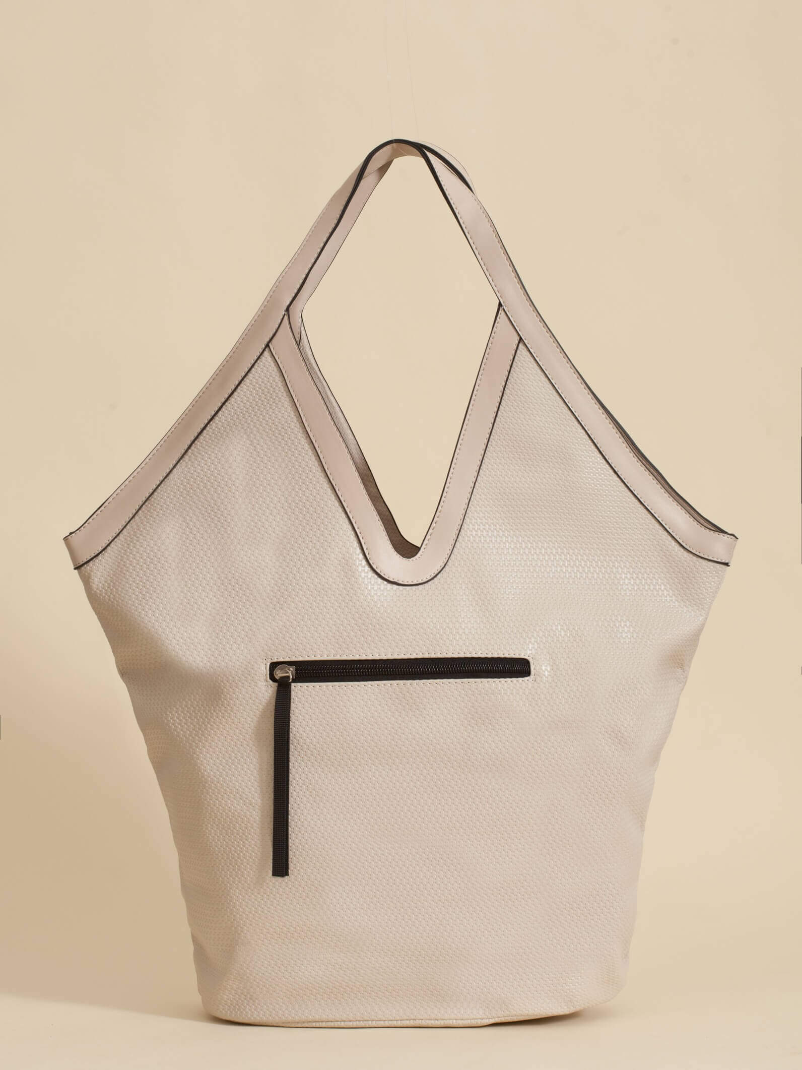 Cartera Shopper Trama Crudo