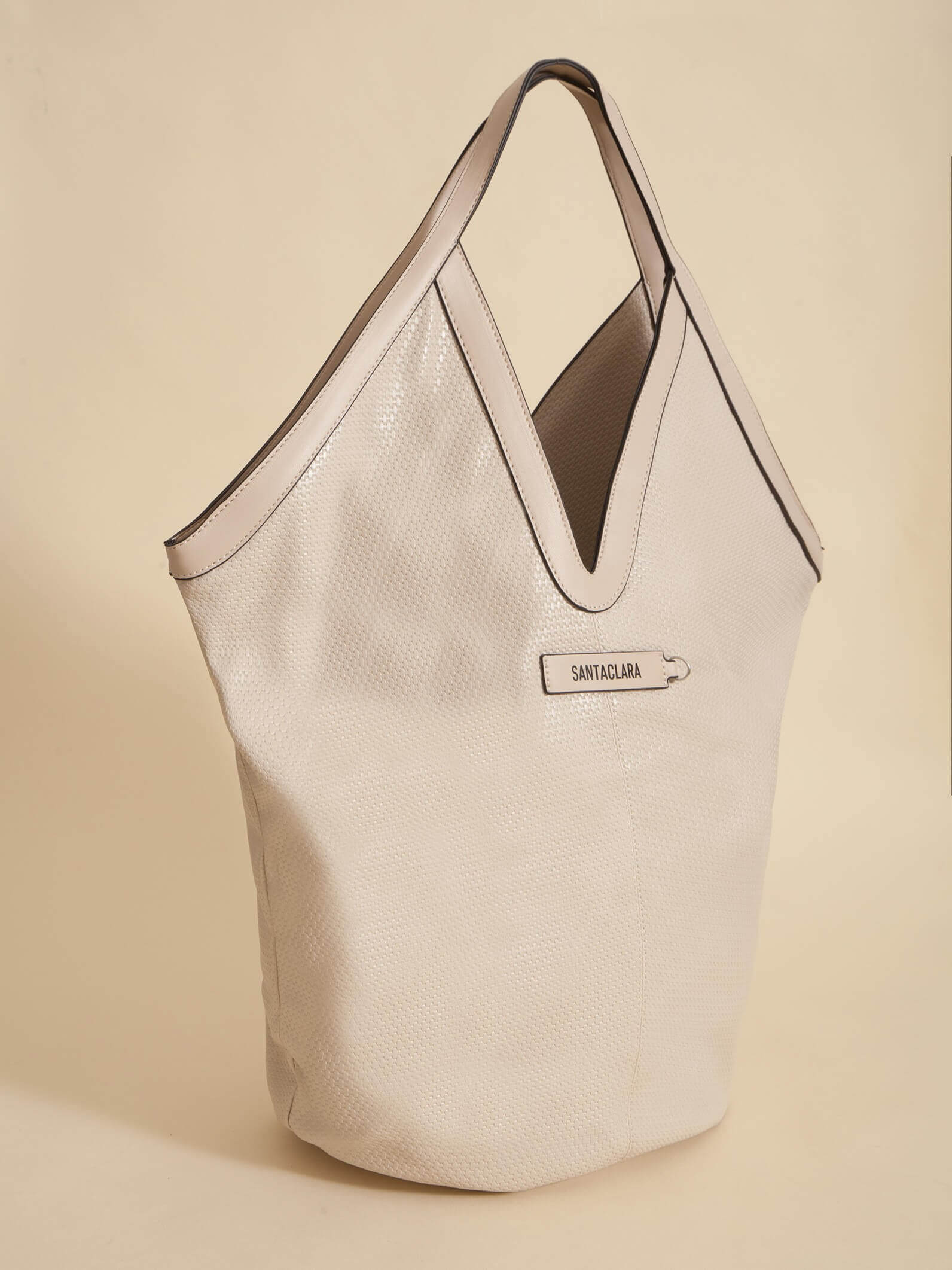 Cartera Shopper Trama Crudo