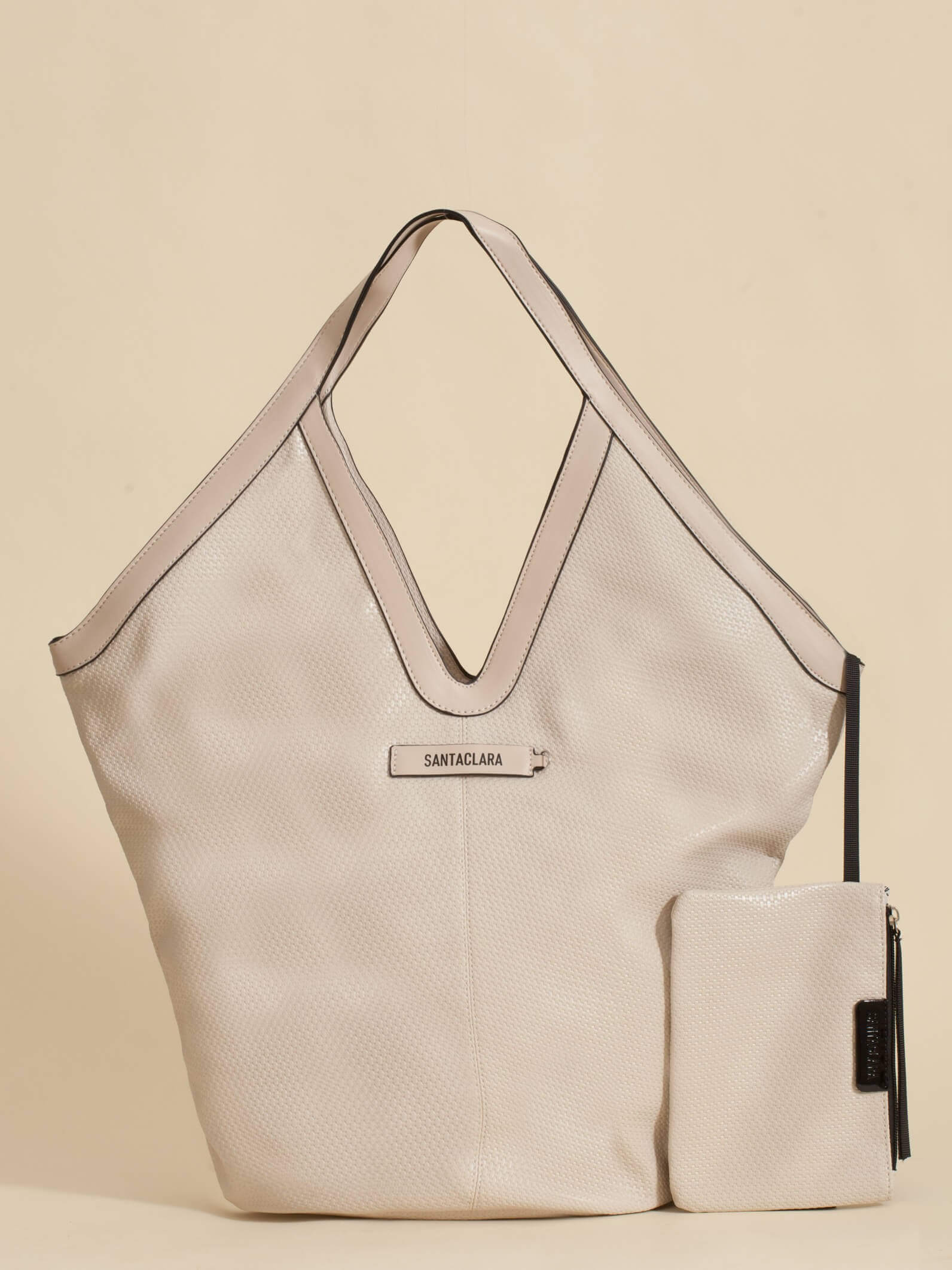 Cartera Shopper Trama Crudo