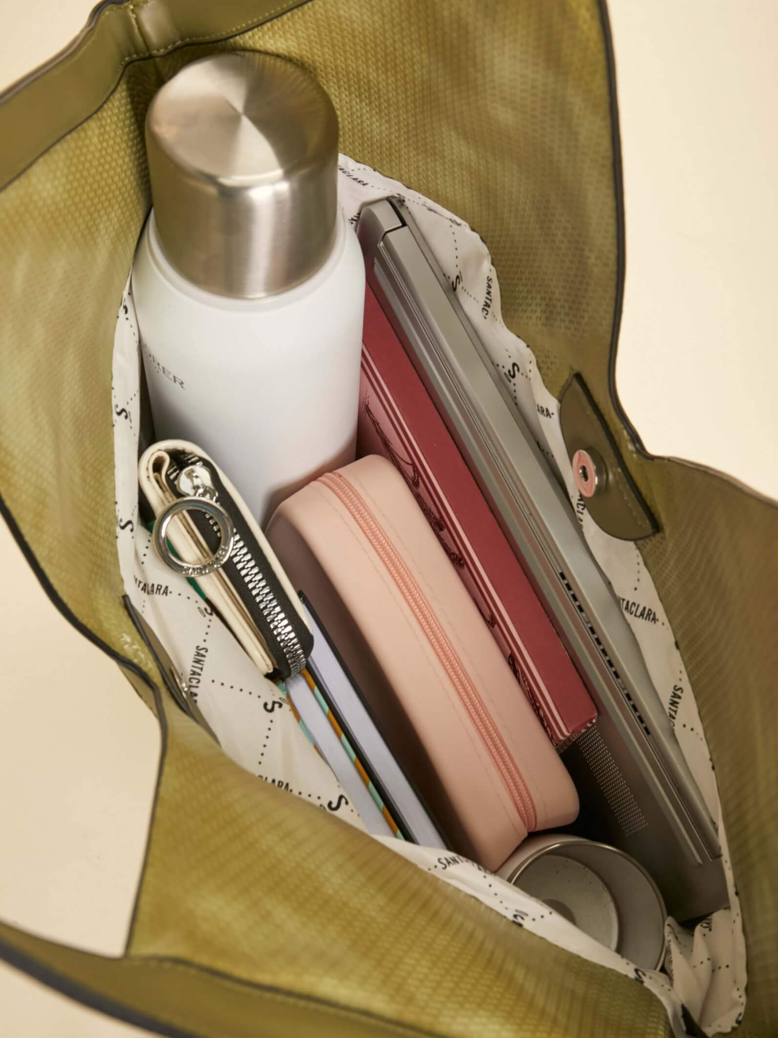 Cartera Shopper Trama Oliva
