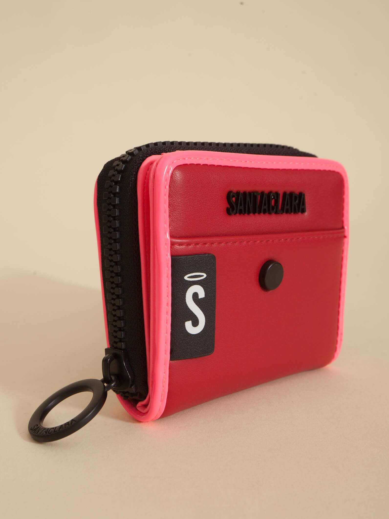 Billetera Mini Clara Rojo Oscuro