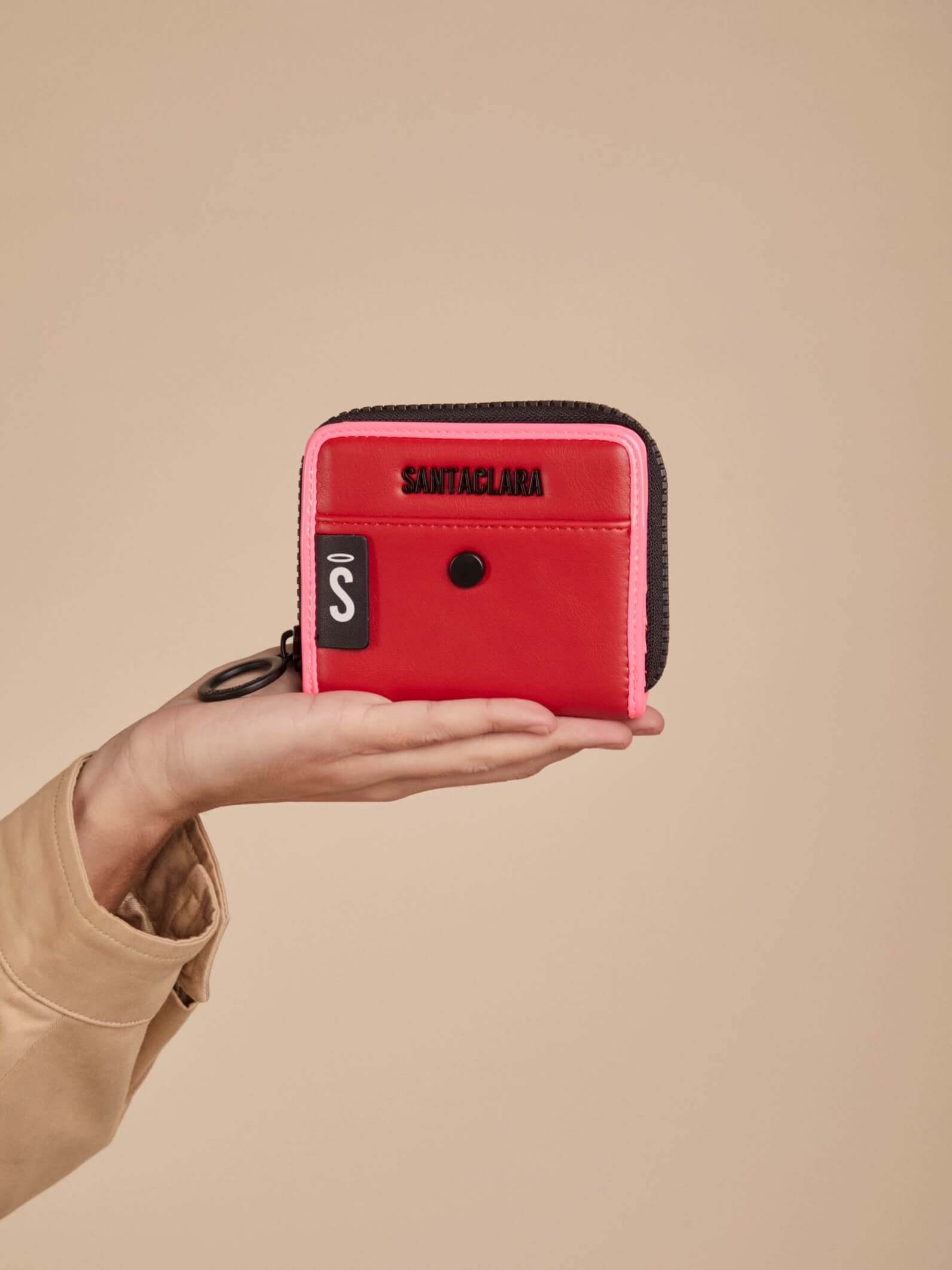 Billetera Mini Clara Rojo Oscuro